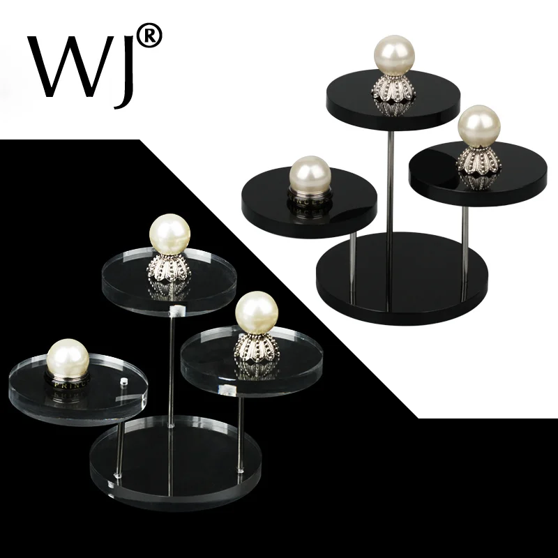 

Acrylic Jewelry Ear Ring Gem Stones Display Stand Circle Table Multi-layer Holder Small Accessories Cosmetics Display Rack Shelf