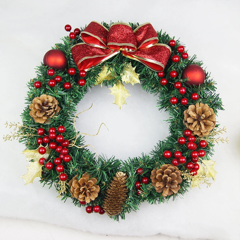 DIY Merry Christmas Decorations For Home Natural Rattan Wreath Garland Tree Craft Xmas Decor Accessories Spring Wedding New Year