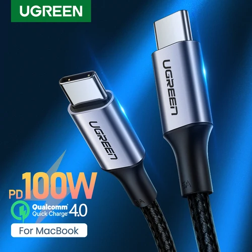 Imagen 1 del producto UGREEN-Cable de carga USB tipo C PD100W para MacBook Pro, iPad Pro 2020, Samsung S20 S10, Cargador rápido