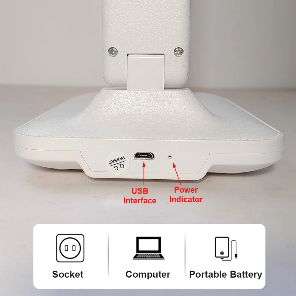 Imagem -05 - Candeeiro de Mesa Led Cores Stepless Regulável Lâmpada de Leitura Usb Dobrável Candeeiro de Mesa Quarto das Crianças Lâmpada de Cabeceira Dc5v