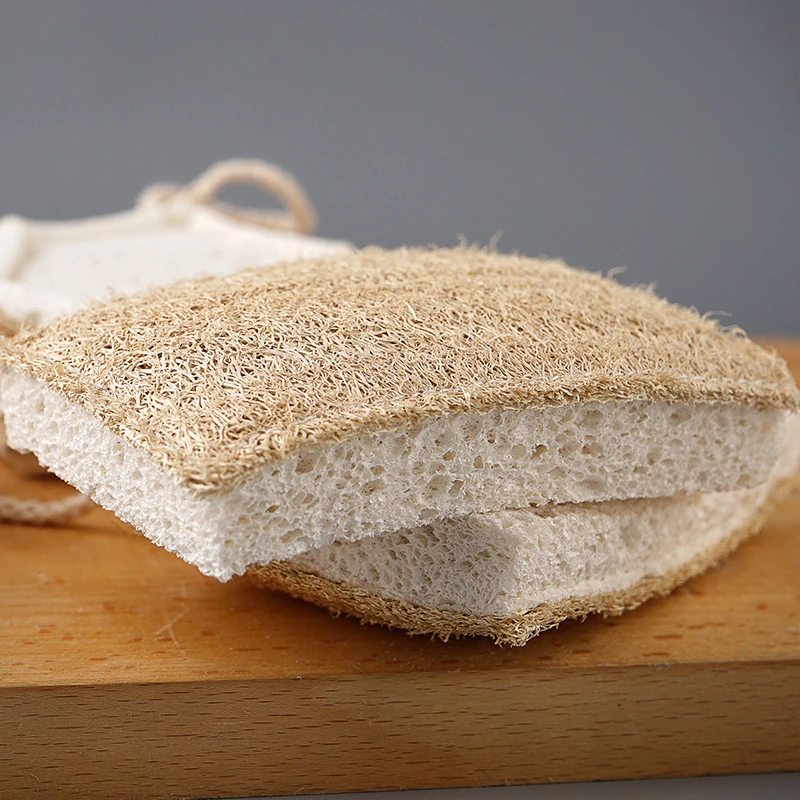 New Natural Loofah Sponge Ecological Floristic Scourer Dishwashing Cellulose Wipes Kitchen Novel Utensils Unusual Object Items