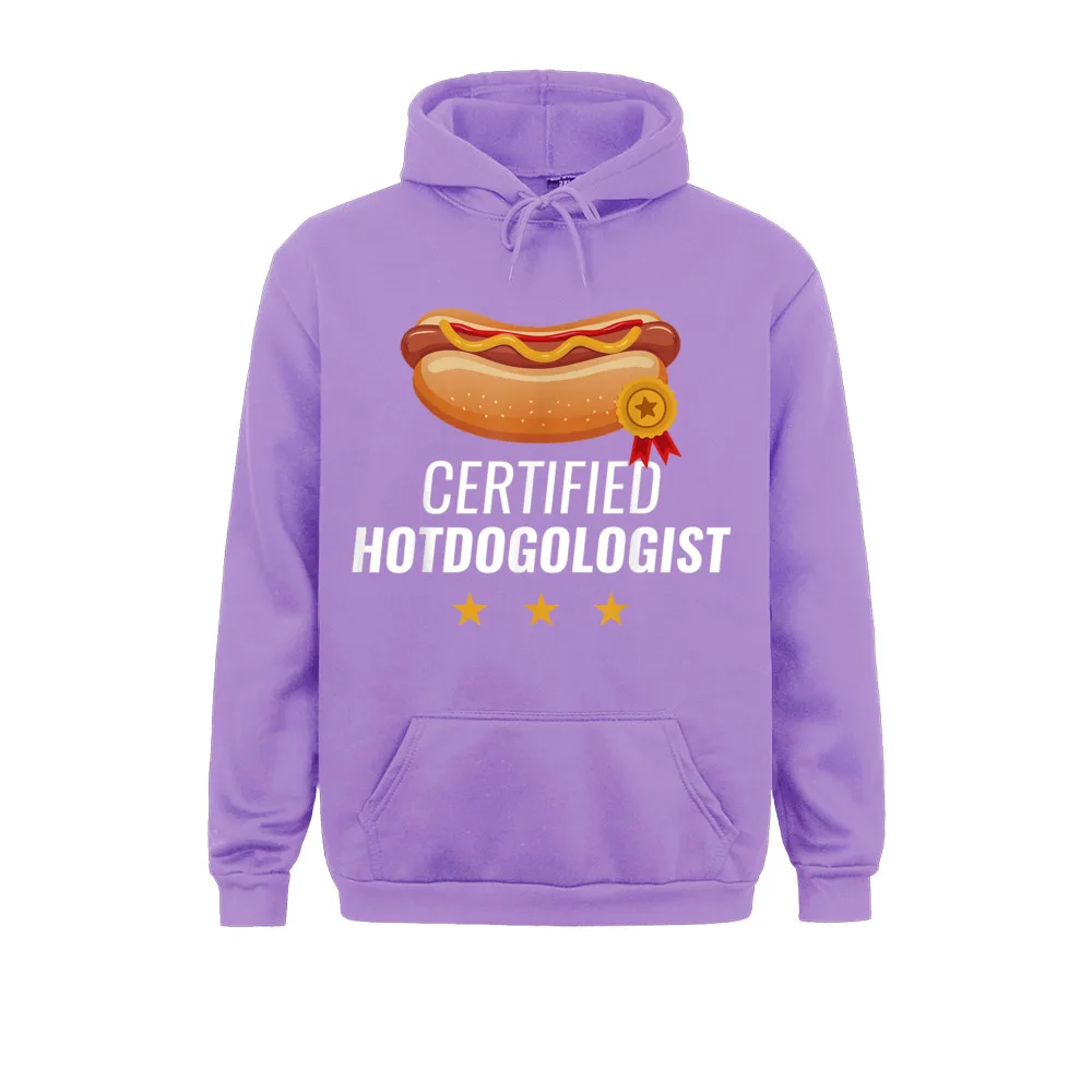 Custom Long Sleeve Men Hoodies Thanksgiving Day Funny Clothes Man Sweatshirts Certified Hotdogologist Funny HOT DOG Gift Hotdog