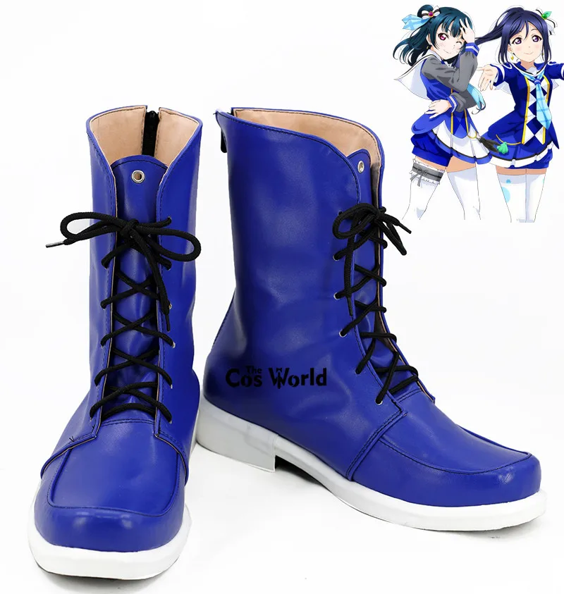 

Love Live Sunshine Aqours OP2 Sakurauchi Riko Matsuura kanan Tsushima Yoshiko Anime Customize Cosplay Shoes Boots
