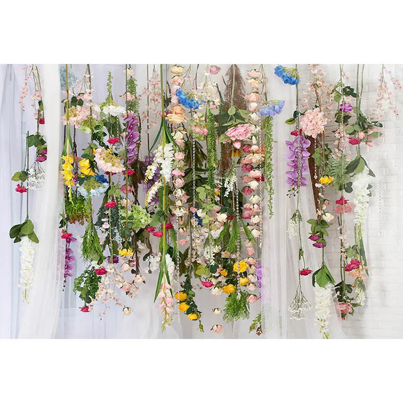 Avezano-봄 배경 사진 녹색 잔디 꽃 아이 생일 초상화 장식, 벽 배경 사진 스튜디오 Photocall