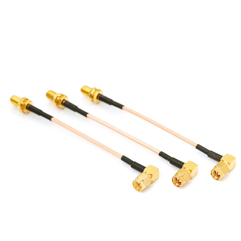 Sma Connector Sma Mannelijke Haakse Naar Sma Vrouwelijke Extensie Wifi Rg316 Kabel Stekker Naar Jack Antennekabel 10Cm 20Cm 30Cm