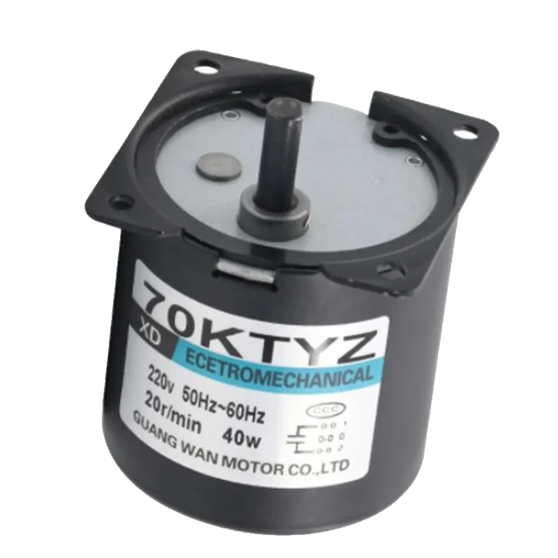 220V 40W 70KTYZ Eccentric Shaft AC Permanent Magnet Synchronous Motor Low Speed CW CCW Small Motor Large Torque Durable Motors