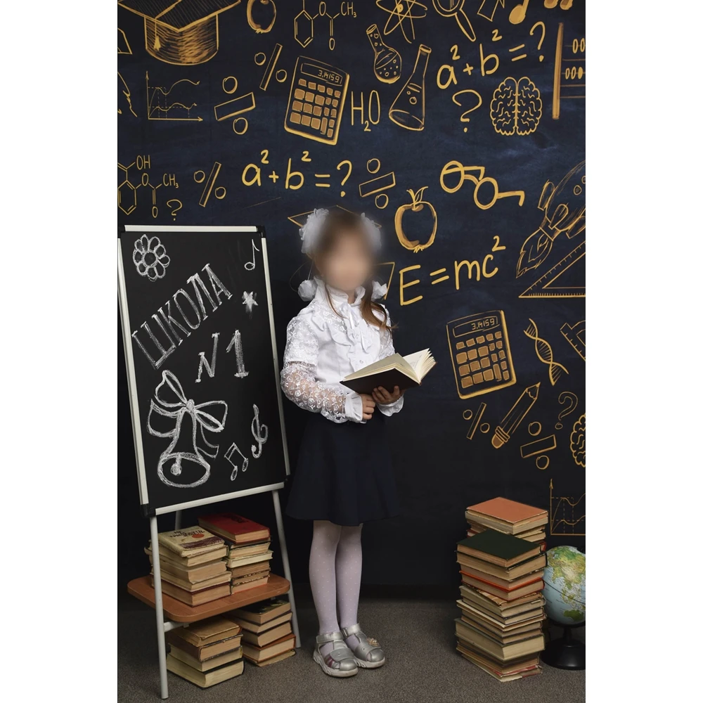 Welcome Back To School Student Background Blackboard Pencil Book Classroom Children Photography Backdrops Photo Studio Decor