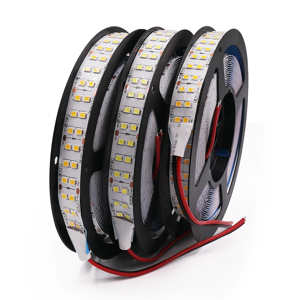 240LED/m Led Strip Light Tape 5m Double Row 2835 12V 24V DC Waterproof Flex Led Lightging Cold White/Natural White/Warm White