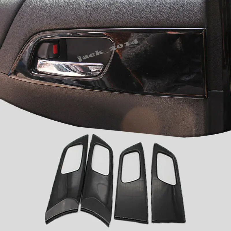 4PCS Black ABS Inner Door Handle Trim For Honda Accord 9th 2014 2015 2016 2017