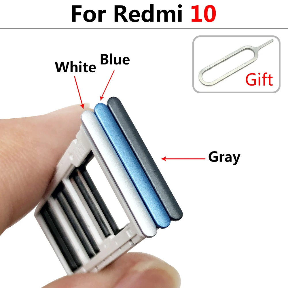 New For Xiaomi Redmi 10 10A 10C SIM Card Slot SD Card Tray Holder Adapter Replacement Parts