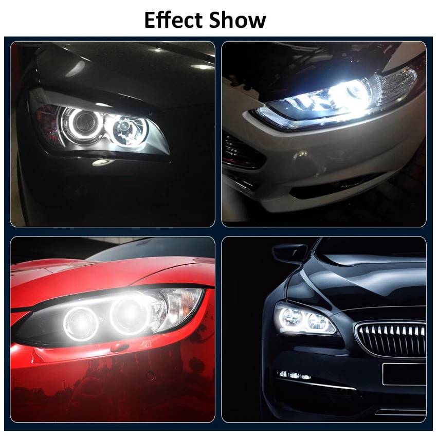 2 Stuks Led Angel Eyes Marker Licht Lamp Foutloos Drl Fog Lamp 12V Wit Voor Bmw E39 E60 e61 E63 E83 E87 X5 M5 80Mm 6000K