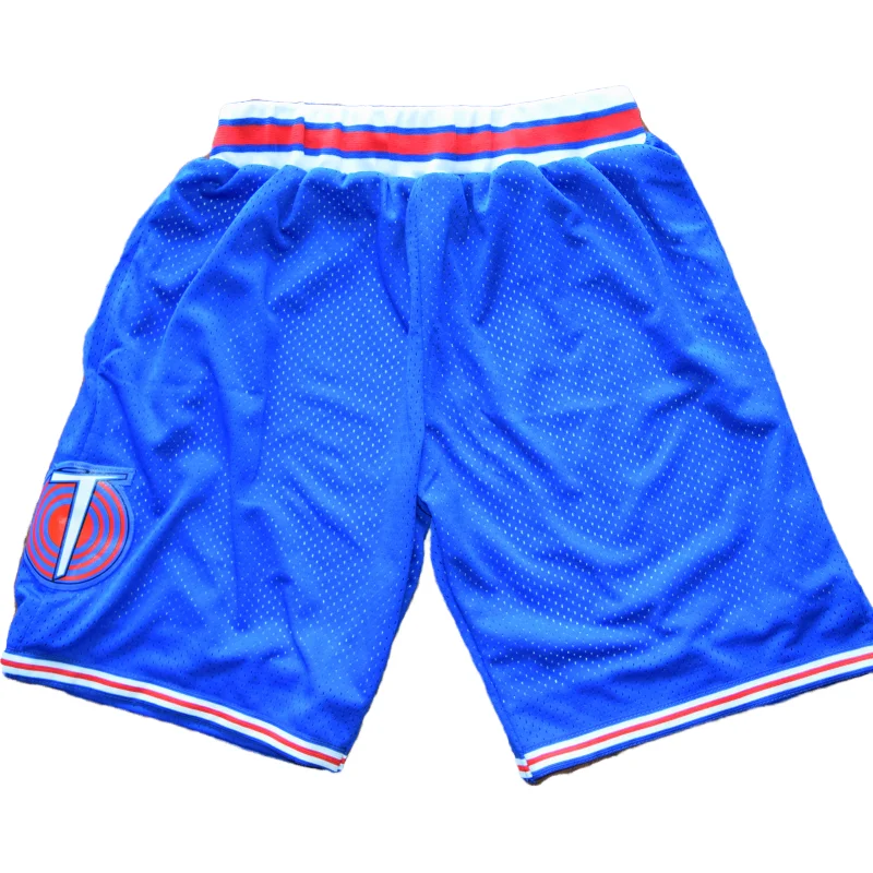 Tune Squad White Black Blue Basketball Shorts