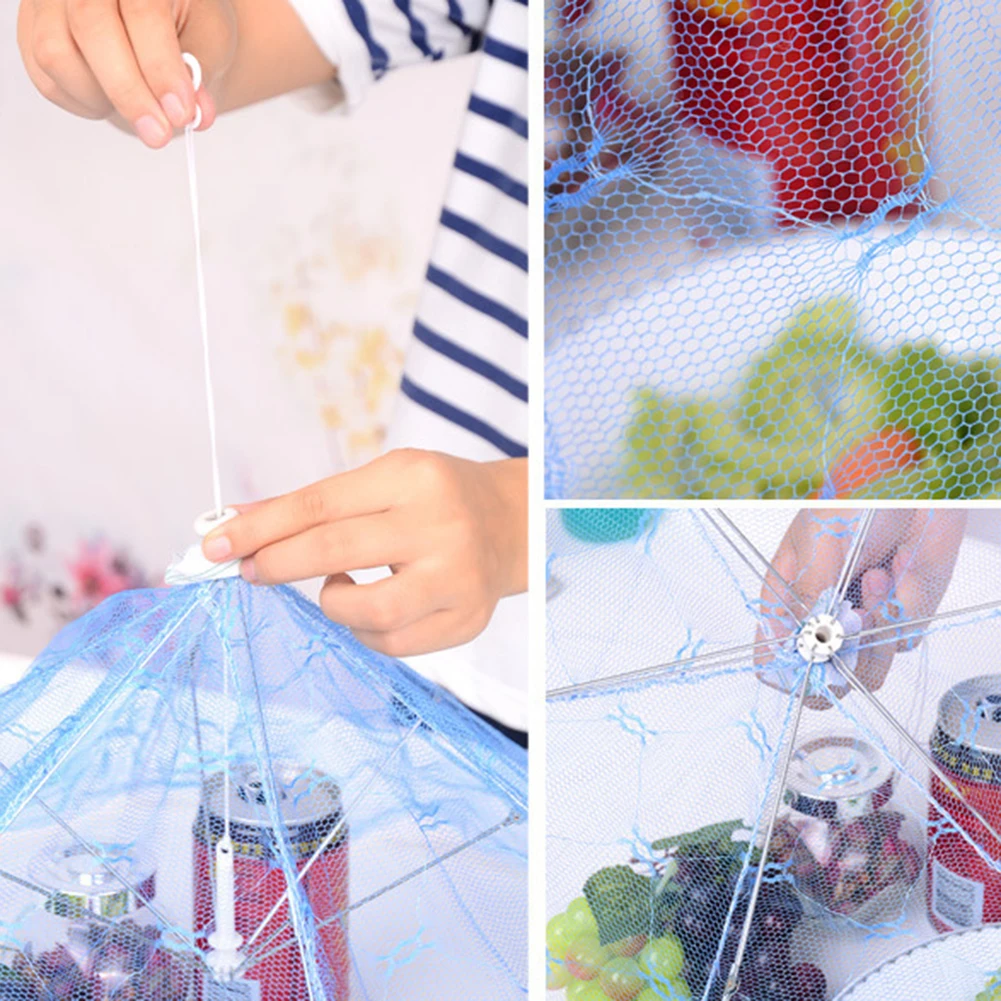 Foldable Anti Fly Mosquito Meal Food Cover Lace Kitchen Table Mesh Net Tent Tool Mesh Foldable Food Covers Picnic Protect Cover