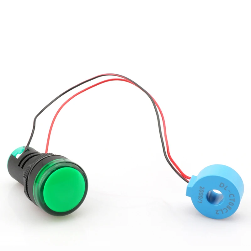 22mm Tapping LED Current Indicator Power Indicator AC Current transformer Indicator Signal Lamp Warning Light Mutual-Inductor