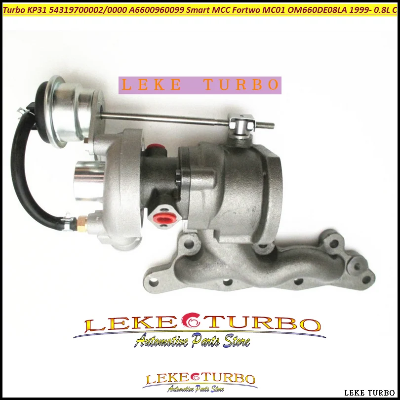 

Turbo KP31 02 00 54319880002 54319700000 A6600960199 6600960199 For Smart MCC Fortwo MC01 OM660DE08LA 1999- 0.8L CDI 3 Zyl 41HP