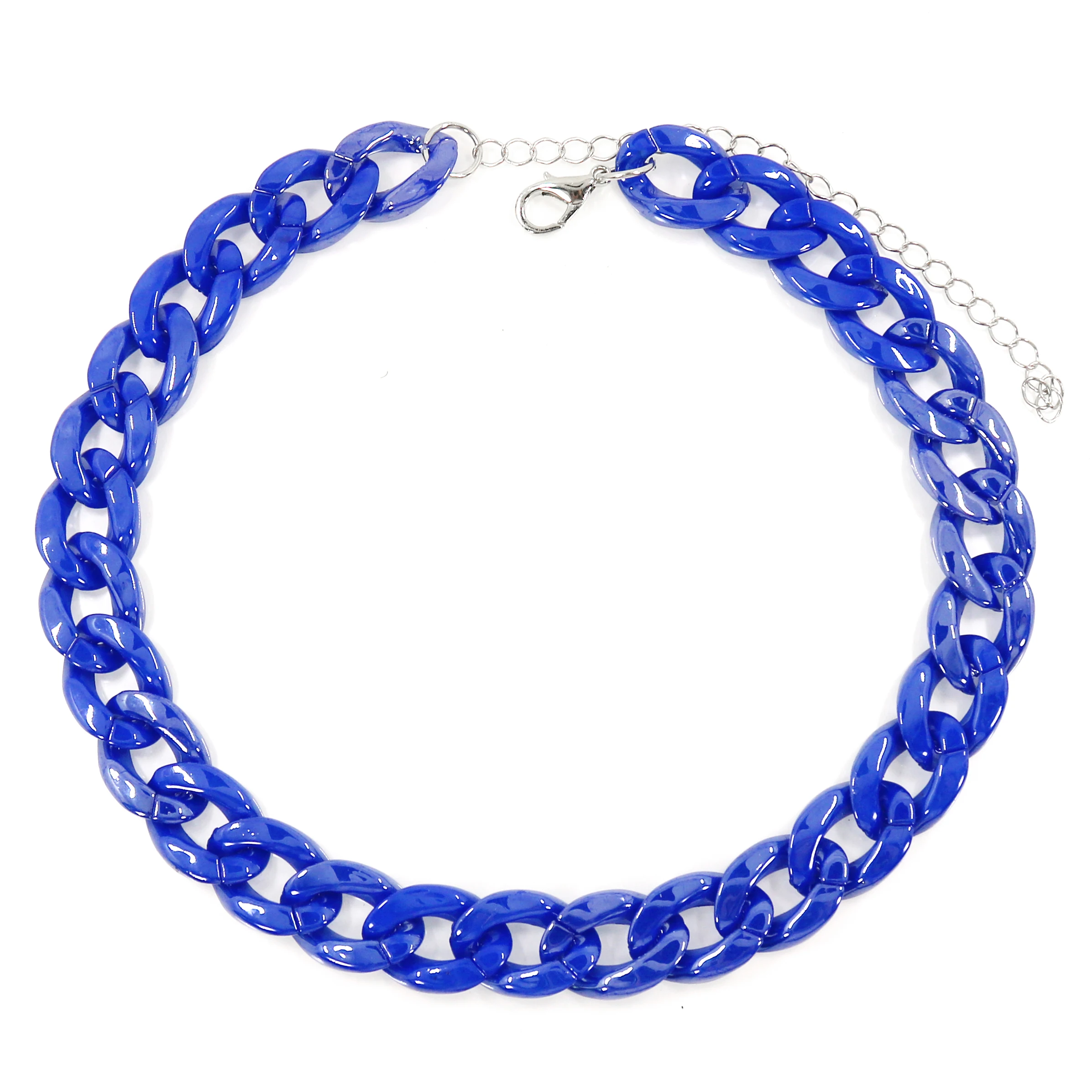 Shine Acrylic Chain Necklace Colored Chain Collar Necklaces & Pendants for Women Men Boho Jewelry Gift Drop Shipping