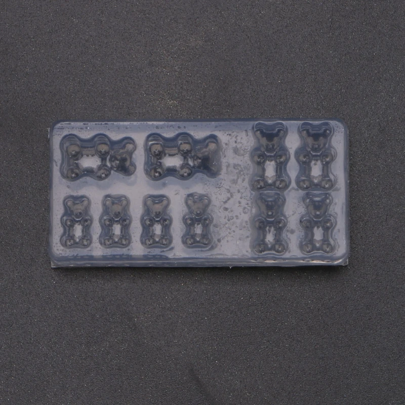 5Pcs Handmade Cute Bear Nail Art Silicone Mini Gummy Bear Mold Bear Nail Art Resin Casting Mould Template Resin Art Craft Tool