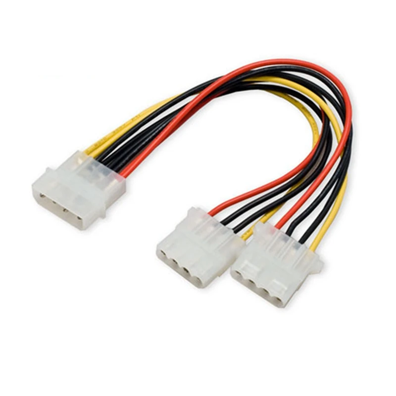 

18CM Ide Hard Drive Optical Drive Interface Cable Big 4 Pin One In Two 18cm 2 Way 4Pin PSU Power Splitter Cable LP4 Molex 1to2