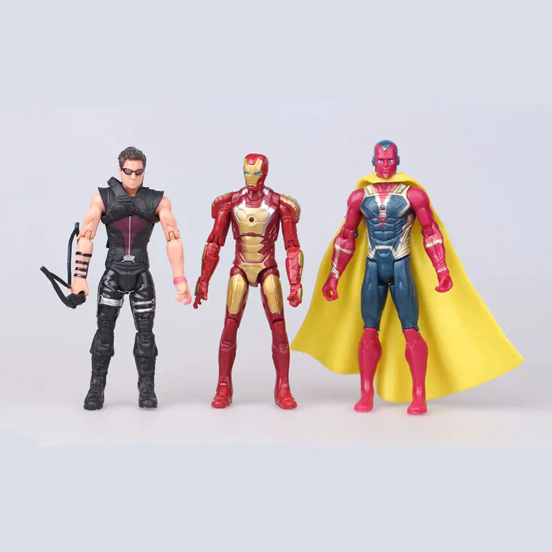 10 sztuk/zestaw 15cm Marvel superbohaterowie Avengers Iron Man Spiderman Falcon kapitan ameryka zabawki figurki akcji lalka dla dziecka chłopiec