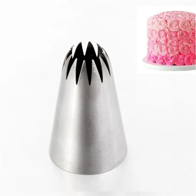 #1E Large Size Icing Tips Cream Stainless Steel Cookies Piping Nozzle Pastry Tool Pastry Cake Making Tools Dessert Decorator