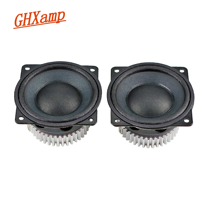 GHXAMP 2 Inch Full Frequency Speaker Unit Paper Cone Cloth Edge Satellite 6OHM 15W 2PCS
