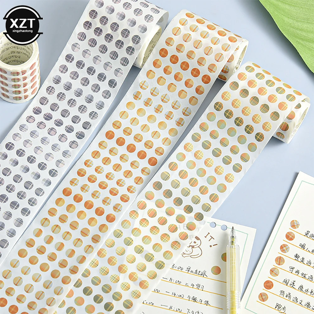 Washi Tape Colorful Dot Stickers Diary Album Scrapbooking Decoration DIY Label Stickers School Office Stationery