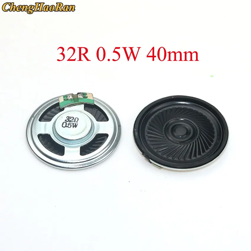 ChengHaoRan 1pcs Ultra-thin speaker 32 ohms 0.5 watt 0.5W 32R speaker Diameter 40MM 4CM thickness 5MM