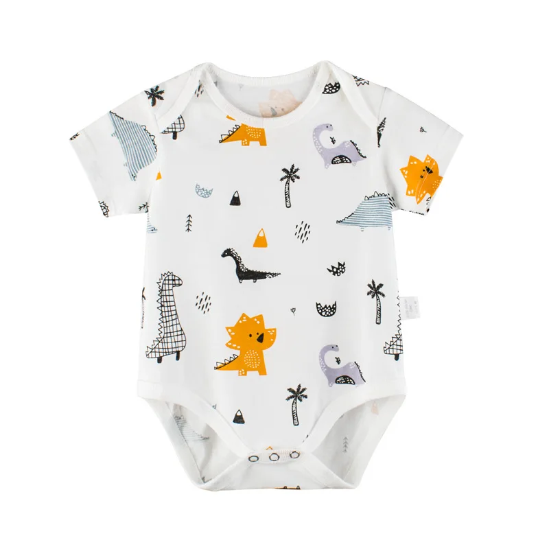 

New Summer Baby Bodysuits Cotton Short Sleeve Cartoon One-piece Baby Girls Boys Romper Baby Clothes Dinosaur Monster