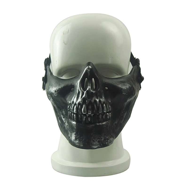 Tactical Airsoft Mouth Mask Halloween Cosplay Terror Skull War Games Mask Field Hunting Equipment Shooting Paintball Accessories