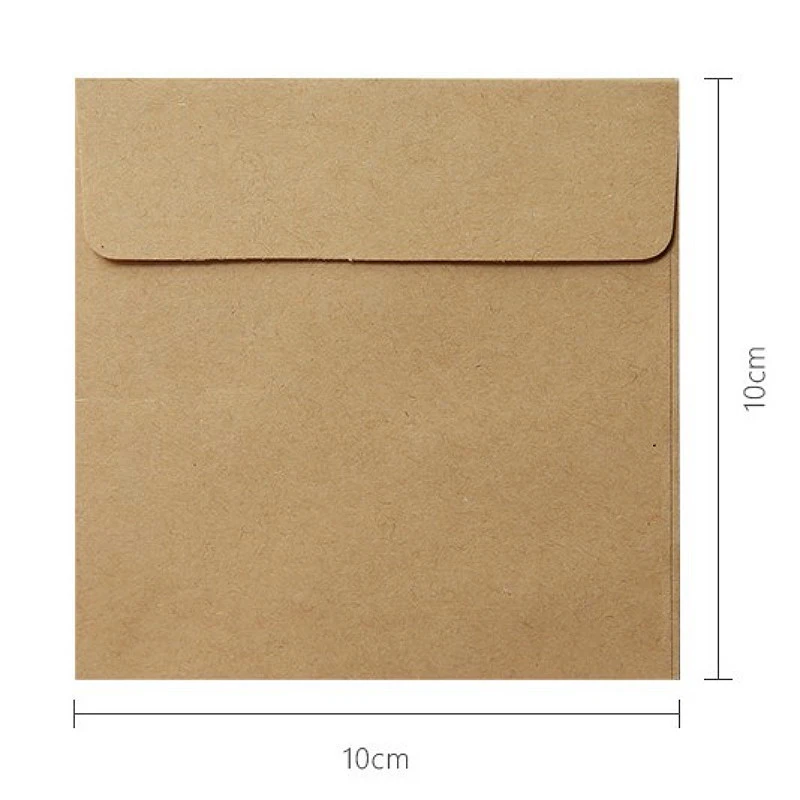 Journamm 10pcs  10*10cm Vintage Style Envelope Kraft Paper/Black Cardboard/Dowling Paper Envelope Stationery Junk Journal Supply