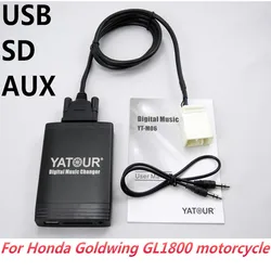 USB Adapter yatour for Honda Goldwing GL1800 Motorcycle 2001-2010 MP3 SD AUX Mp3 Player