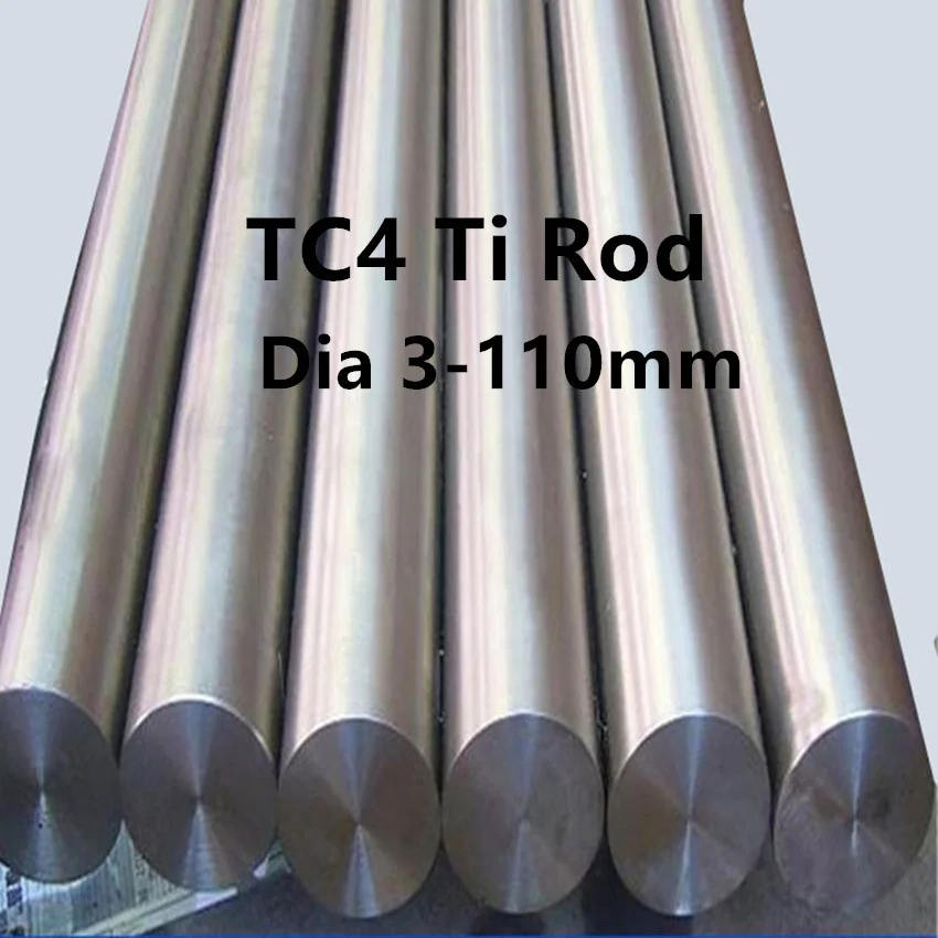 TC4 Titanium Alloy Ti rod bar 500mm Cylinder Diameter 2 3 4 5 6 8 10 12 13 14 15 16 18 20 22 24 25 30 32 40mm Research GR5 bar