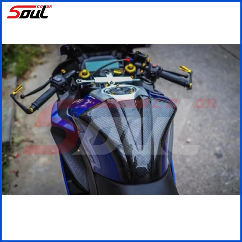 Motorcycle Carbon Fiber Tank Pad Sticker Protect Cover Guard Fits For YAMAHA YZF R15 V3 2017 2018 2019 2020 2021 R15M 17-21