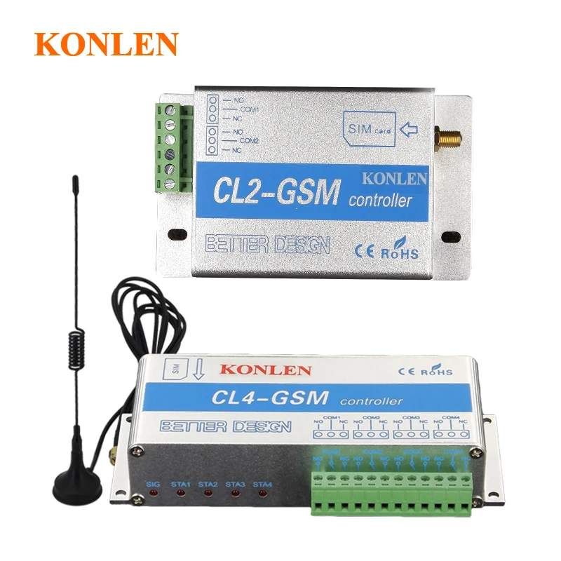 CL1 CL4 GSM Relay Controller SMS Call Remote Control Power Switch Home Automation for Gates Electric Door Opener Lock Pump Motor