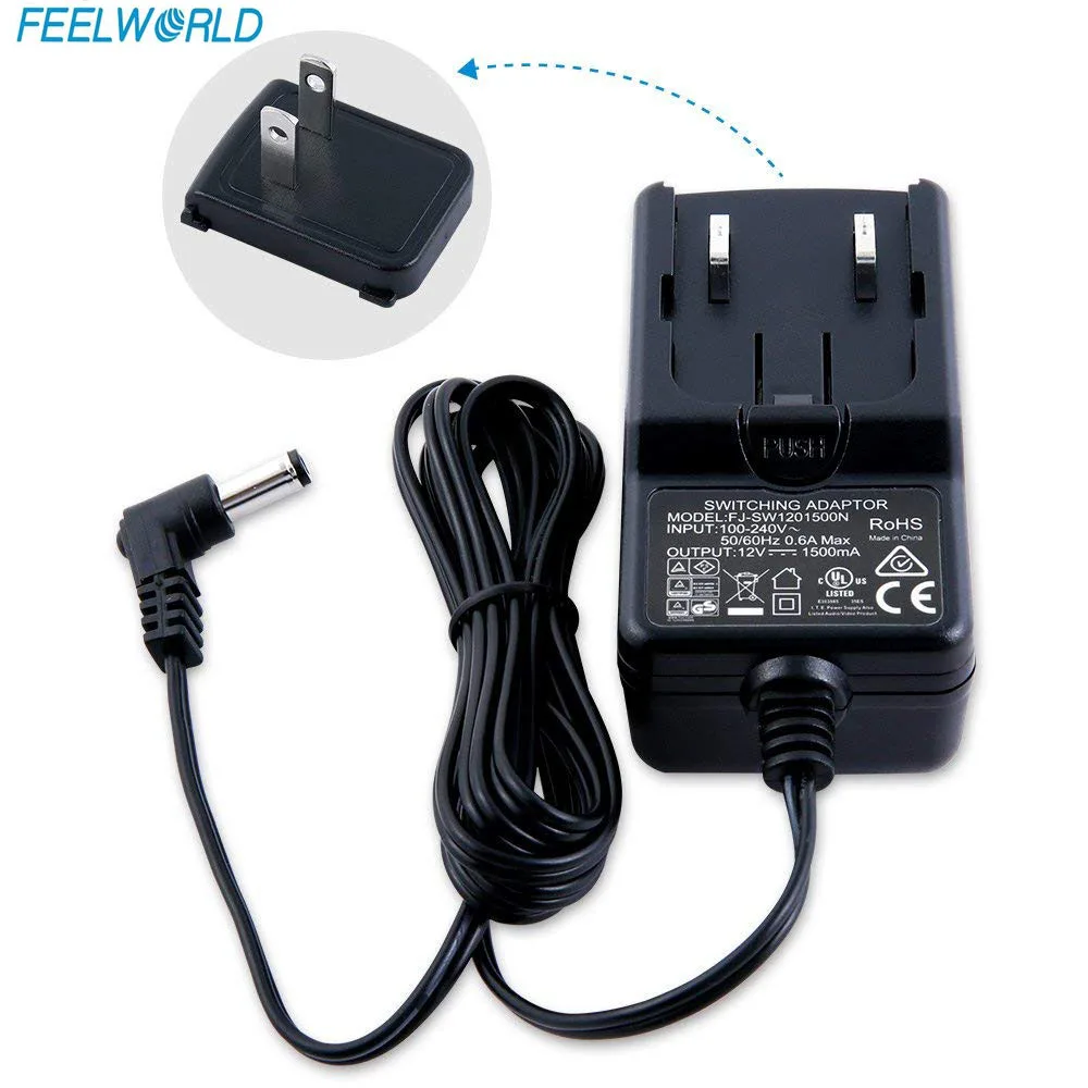 

Feelworld DC 12V 1.5A импульсный источник питания домашний адаптер питания для 100V 240V AC 50/60Hz для Feelworld F570 T7 T756 FW759 FW759P