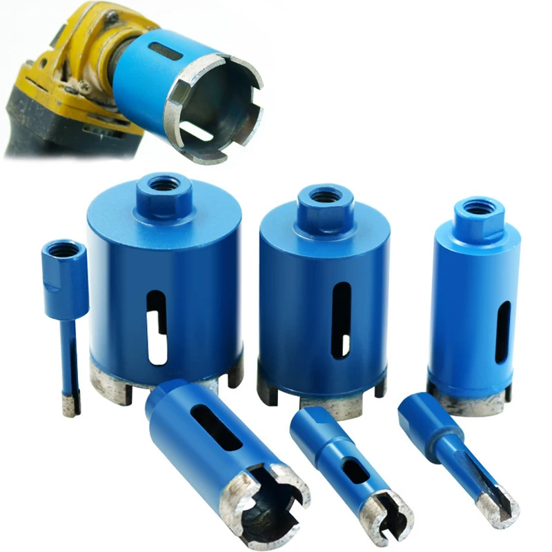 M10 Angle Grinder 6-75mm Blue Diamond Drill Cutter Saw Core Drill Bit Hole Opener For Marble Granite Brick Tile Ceramic Concrete