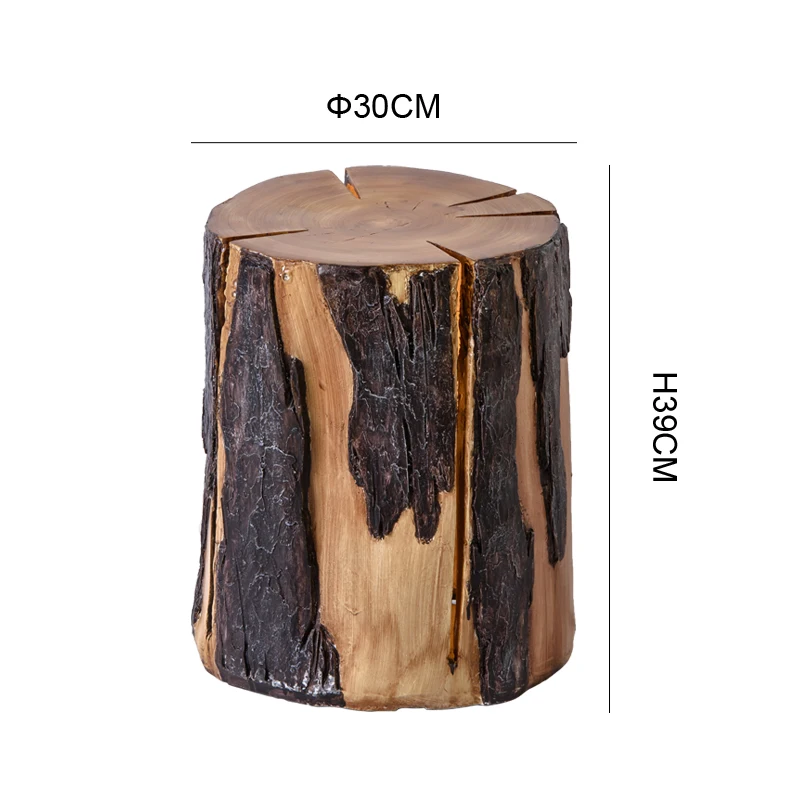 Popular Crack Log Lawn Light Outdoor Simulation Stump Lamp Villa Backyard Garden Landscape Lighting  Park Luminous