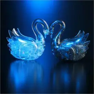 

3D Crystal Puzzle Jigsaw Model DIY Swan IQ Toy Gift Souptoy Furnish Gadget