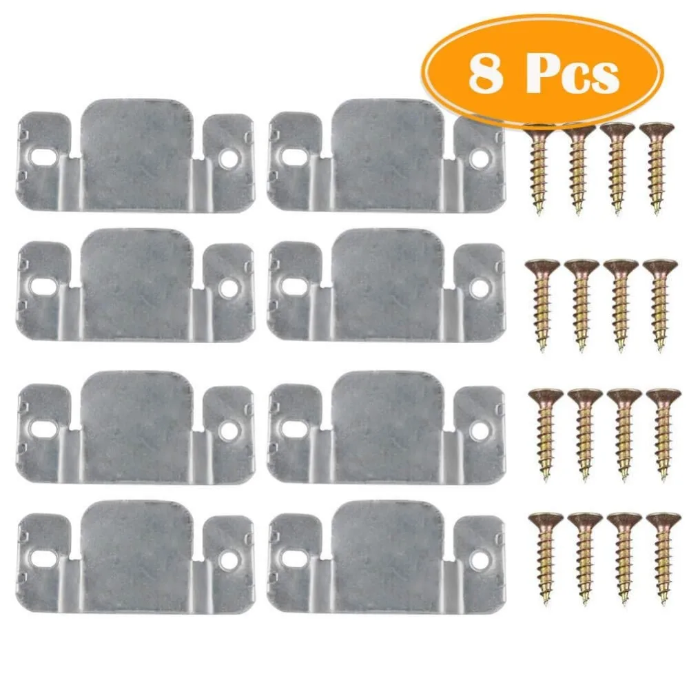 8Pcs with screws, sectional sofa interlock, sofa disassembly connection iron sheet