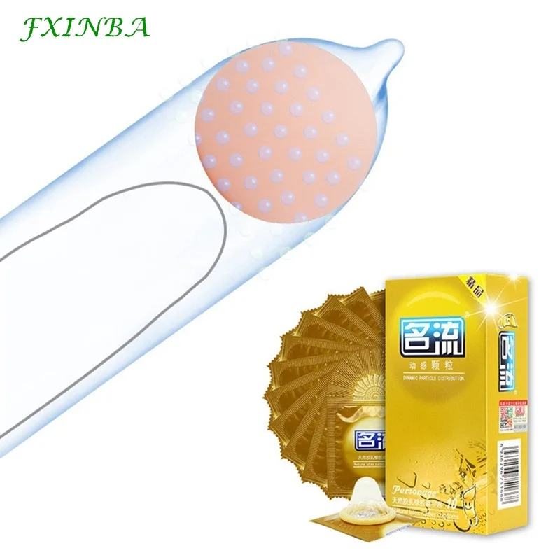 FXINBA New Reusable Silicone Beads  Condoms For Men Penis Sleeve Extender Ball Condoms  Attachment Adult Sex Product Accessories