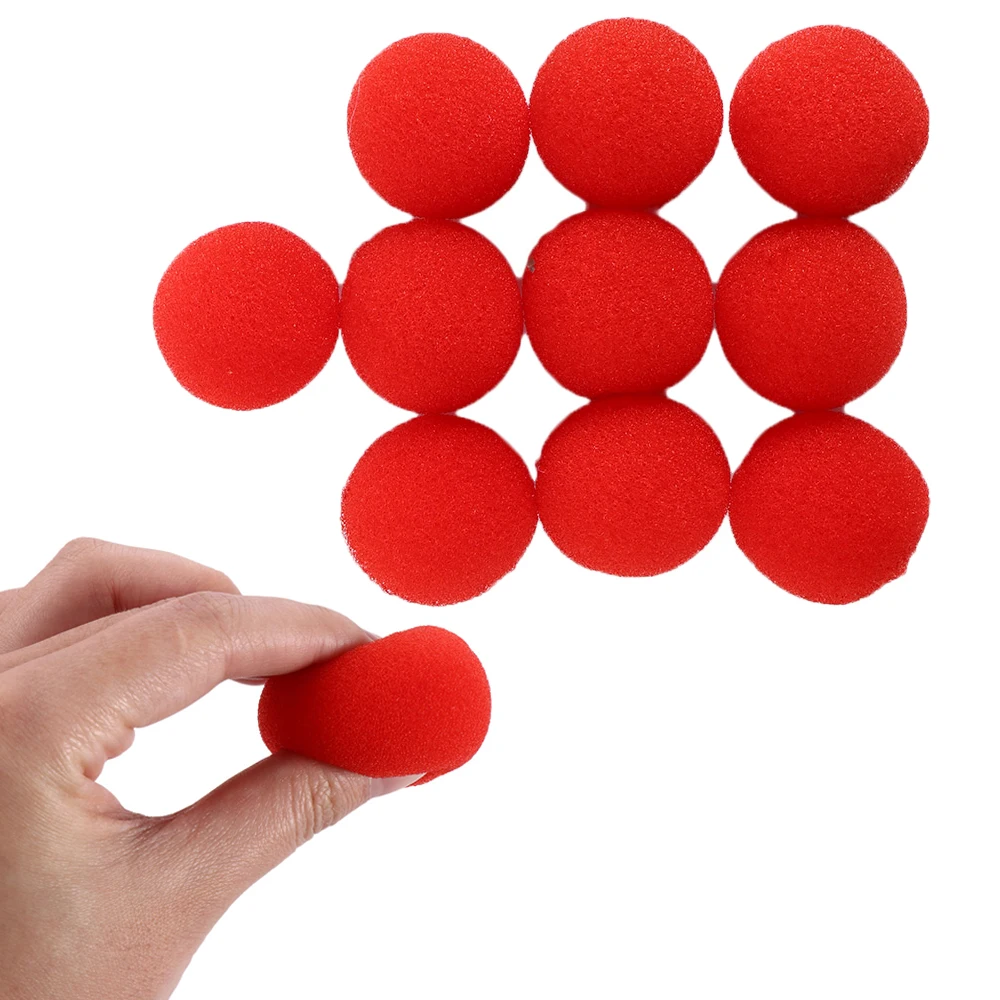 

10 PCS 2.5/3.5/4.5cm Finger Sponge Ball Magic Tricks Classical Magician Illusion Comedy Close-up Stage Card Magic Accessories