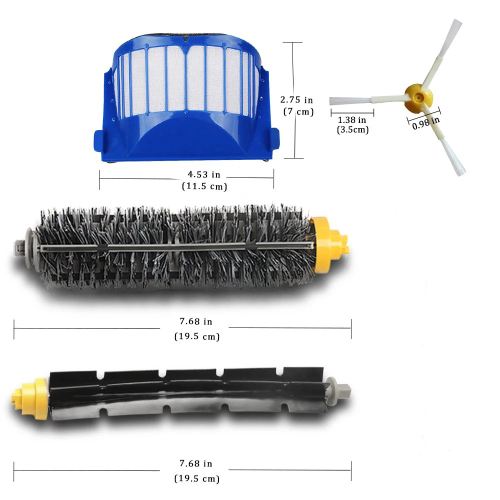 Hepa Filter Main Side Brush for IRobot Roomba 600 690 680 660 651 650 500 Series Vacuum Cleaner Replacement Parts Accessories