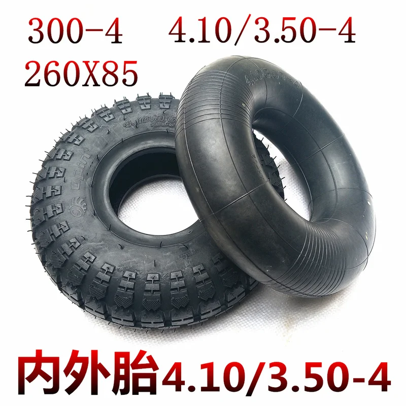 

10 Inch Engineering Vehicle Tire 4.10/3.50-4 Inner and Outer Tire 3.00-4 Pneumatic Tire Explosion Proof Solid Tire