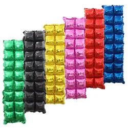4Pcs Sequin Foil Balloons for Party Decorations Gold Silver Rose Gold Double Row Square Backdrop Balloons for Birthday Decor