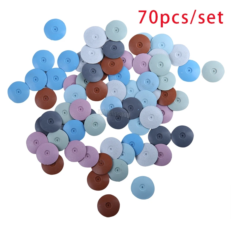 70pcs / set silicone polishing wheel for dental laboratory jewelry rotating materials tools