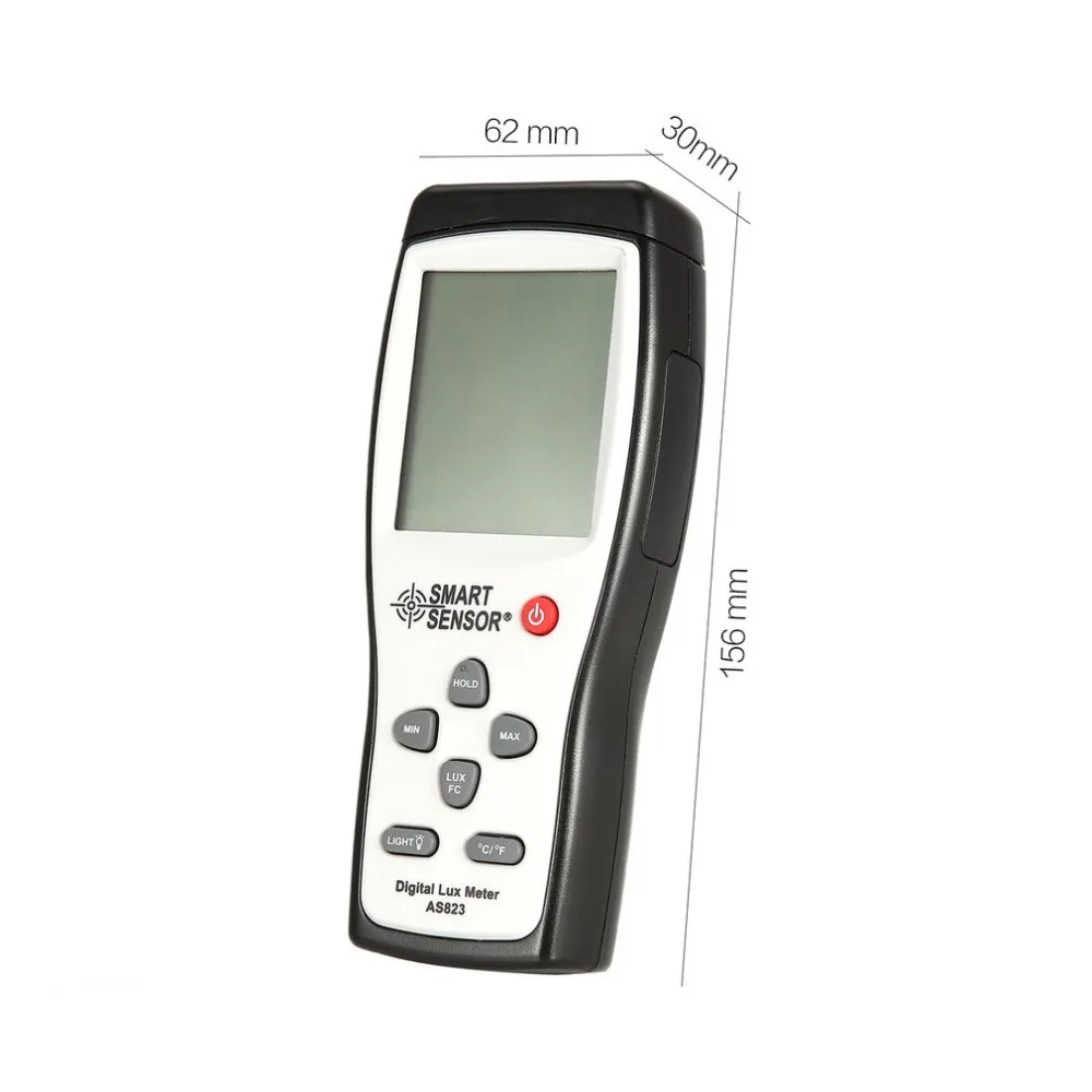 AS823 200,000lux Digital Luxmeter Light Measurement 1~100.000 Photometer  Spectrometer Spectrophotometer light meter