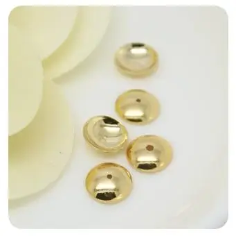 (3459)20PCS 3MM 4MM 6MM 8MM 10MM 12MM 24K Gold Farbe Überzogene Messing glänzend Perlen Kappen Hohe Qualität Diy Schmuck Zubehör – Detail 4