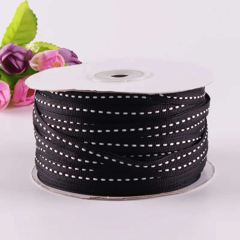 5Yards/Roll 3Color Best quality Decorations Grosgrain Wedding Party DIY Decoration Gift packaging accessories 6mm