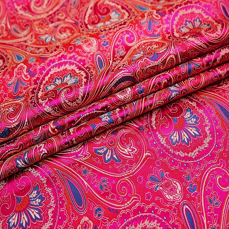 Brocade jacquard fabric satin silk flower garment fabrics DIY material for sewing cheongsam and kimono