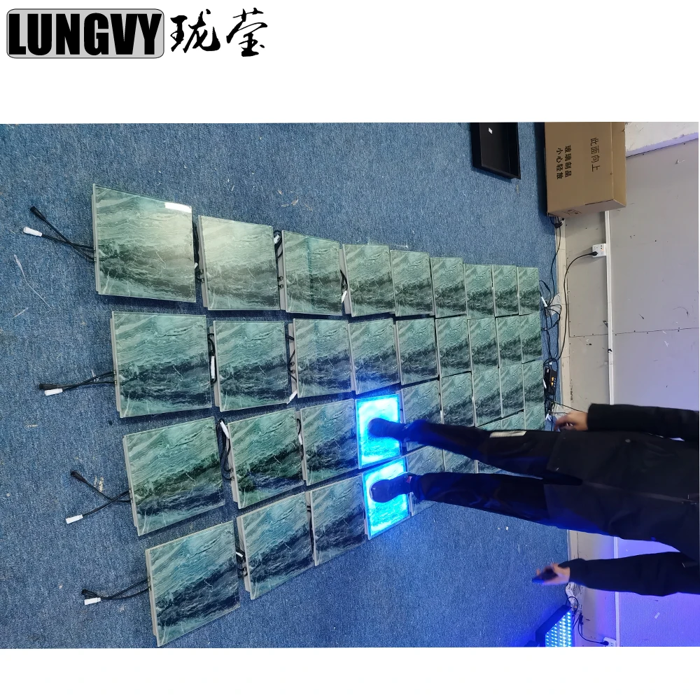 China Marble effect Color Changing 50x50cm RGB LED Dance Floor For Hotels, Entertainment, Theater, Stage, Concerts, Bars